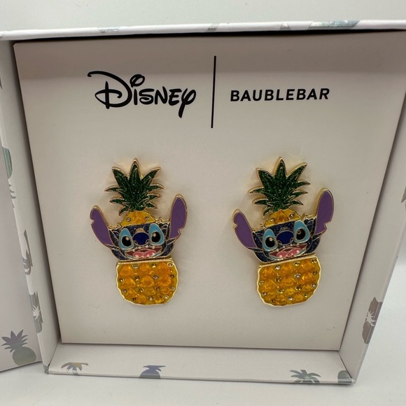 BaubleBar Disney Stitch Pineapple Earrings NIB - Picture 3 of 9